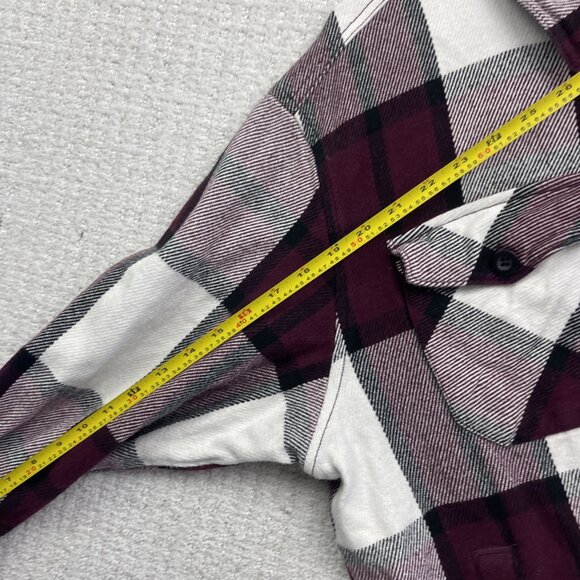BC Clothing Co Heavy Overshirt Plaid Burgundy Men Sz 2XL Camp Lumberjack - Picture 7 of 11